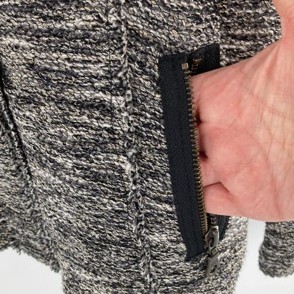 Drew Women's Black Tweed Snap Front Blazer Size M New - Picture 9 of 13